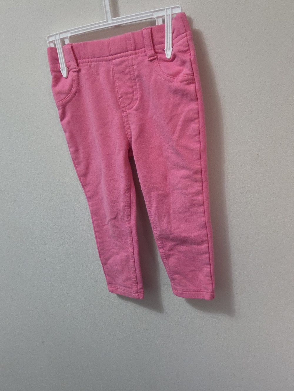 Kids Pink Knit Jeggings - Unbranded